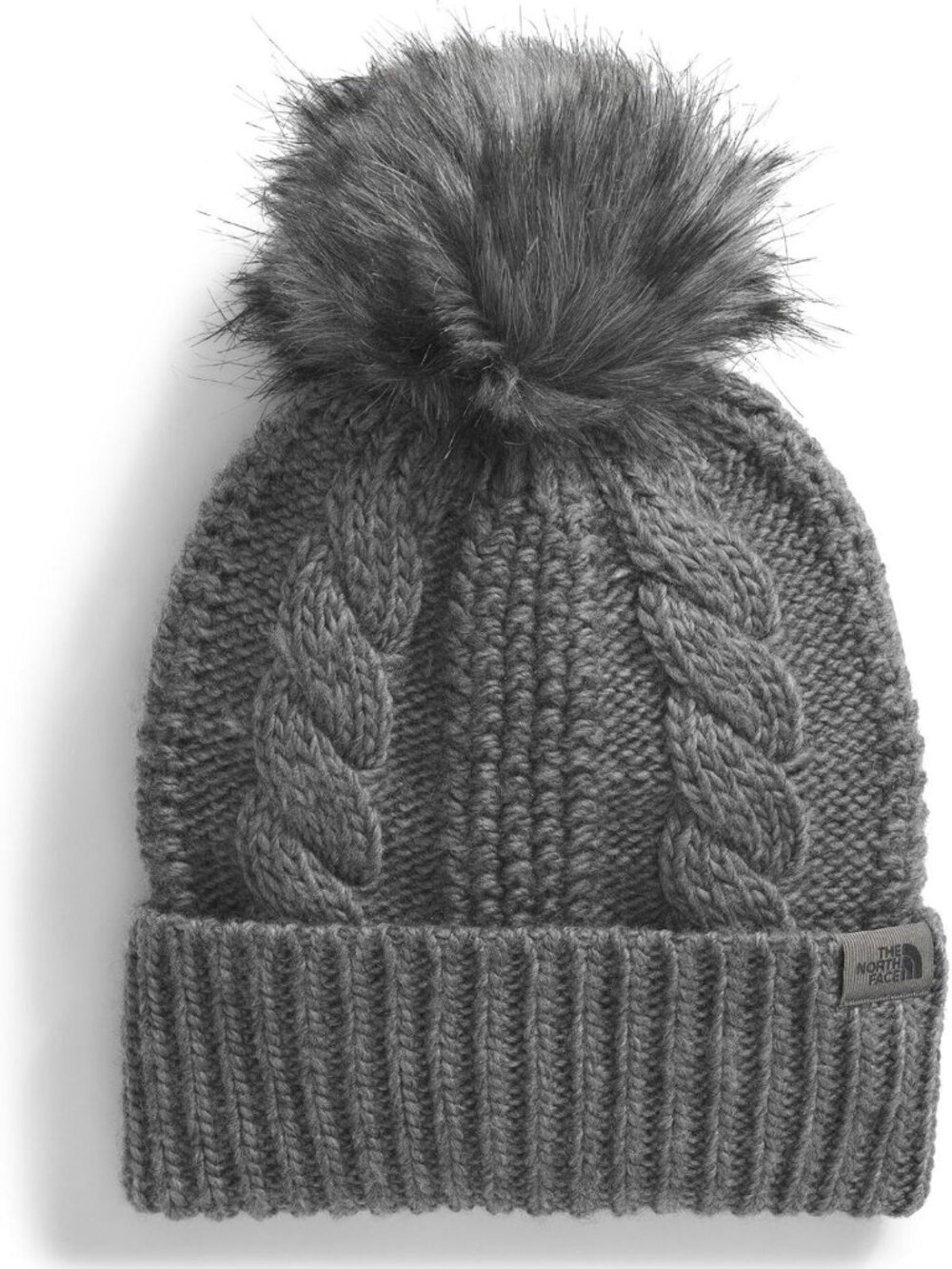Cozy Women's Deep Fit Cuffed Winter Beanie | Oversized Faux-Fur Pom & Cable Knit